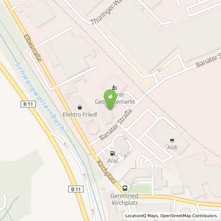 Standortübersicht der Tankstelle EnBW mobility+ AG und Co.KG in 82538 Geretsried