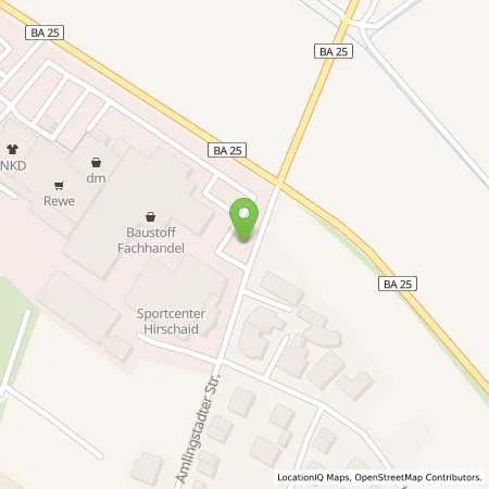 Standortübersicht der Tankstelle EnBW mobility+ AG und Co.KG in 96114 Hirschaid