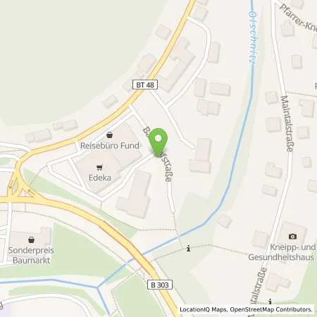 Standortübersicht der Tankstelle N-ERGIE Aktiengesellschaft in 95460 Bad Berneck