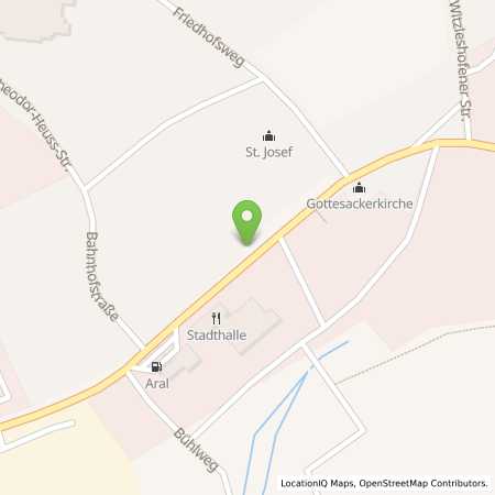 Standortübersicht der Strom (Elektro) Tankstelle: N-ERGIE Aktiengesellschaft in 95482, Gefrees
