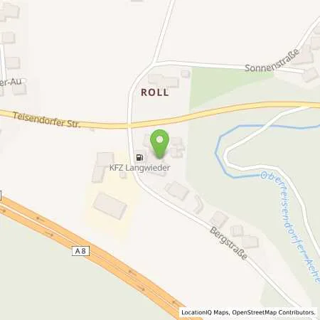 Standortübersicht der Tankstelle KFZ Langwieder (Einzelfirma) in 83364 Neukirchen