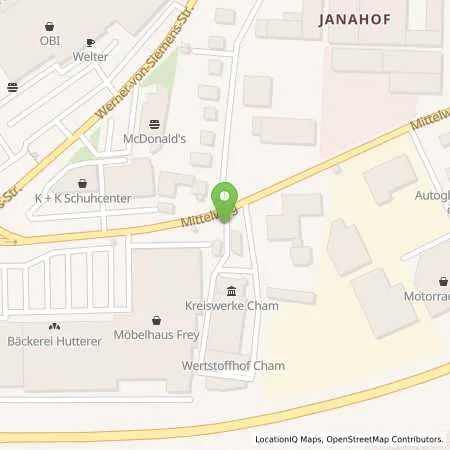 Standortübersicht der Tankstelle Mer Germany GmbH in 93413 Cham