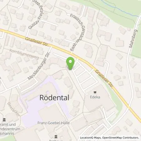 Standortübersicht der Tankstelle SWR Energie GmbH & Co. KG in 96472 Rödental