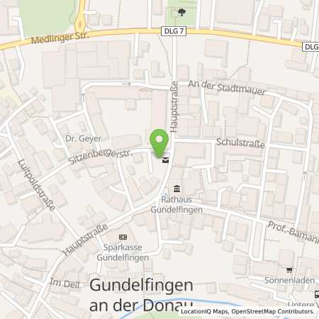 Standortübersicht der Strom (Elektro) Tankstelle: EnBW ODR AG in 89423, Gundelfingen
