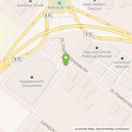 Standortübersicht der Strom (Elektro) Tankstelle: EnBW mobility+ AG und Co.KG in 86609, Donauwrth