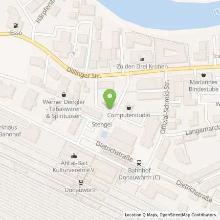 Standortübersicht der Tankstelle Lechwerke AG in 86609 Donauwörth