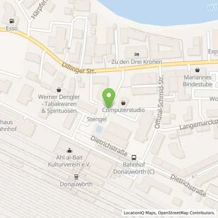 Standortübersicht der Tankstelle Lechwerke AG in 86609 Donauwörth