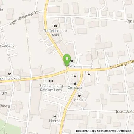 Standortübersicht der Tankstelle Lechwerke AG in 86641 Rain