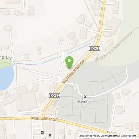 Standortübersicht der Tankstelle Elektrizitätswerk Wennenmühle Schörger KG in 86650 Wemding