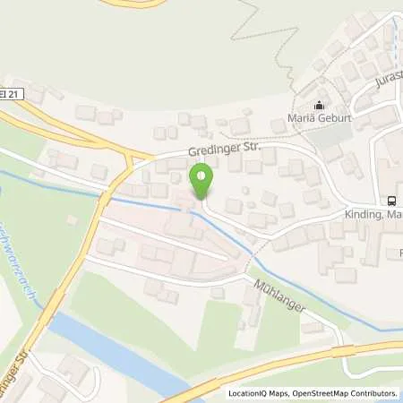 Standortübersicht der Tankstelle N-ERGIE Aktiengesellschaft in 85125 Kinding