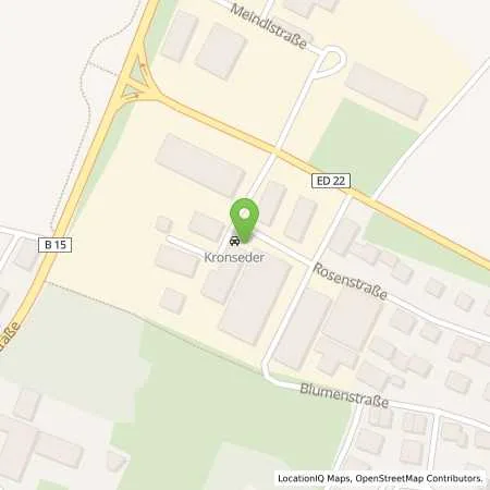 Standortübersicht der Tankstelle Anton Kronseder e.K. in 84427 Sankt Wolfgang