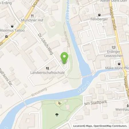 Standortübersicht der Tankstelle Überlandwerk Erding GmbH & Co. KG in 85435 Erding