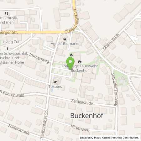 Standortübersicht der Strom (Elektro) Tankstelle: N-ERGIE Aktiengesellschaft in 91054, Buckenhof