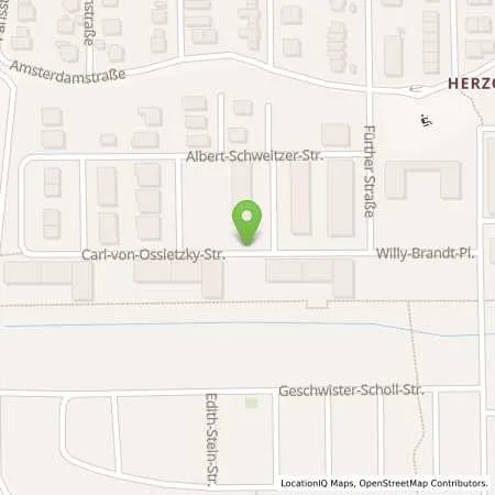 Standortübersicht der Tankstelle Herzo Werke GmbH in 91074 Herzogenaurach