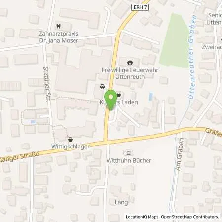 Standortübersicht der Tankstelle N-ERGIE Aktiengesellschaft in 91080 Uttenreuth