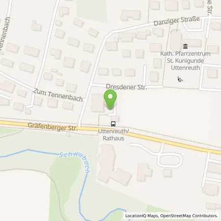 Standortübersicht der Tankstelle N-ERGIE Aktiengesellschaft in 91080 Uttenreuth