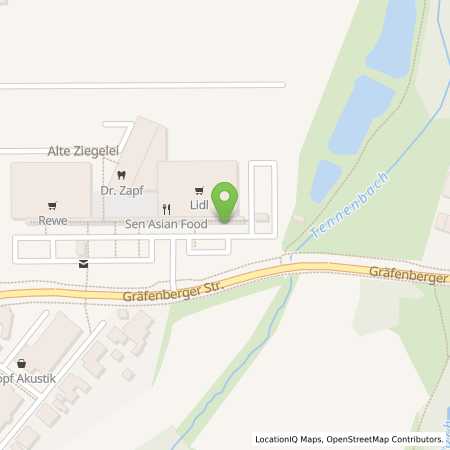 Standortübersicht der Strom (Elektro) Tankstelle: N-ERGIE Aktiengesellschaft in 91080, Spardorf