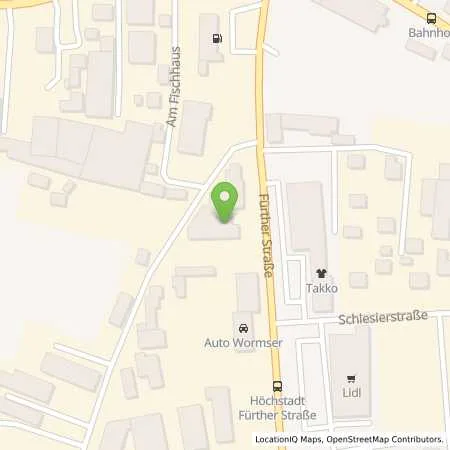 Standortübersicht der Tankstelle Mer Germany GmbH in 91315 Höchstadt a. d. Aisch