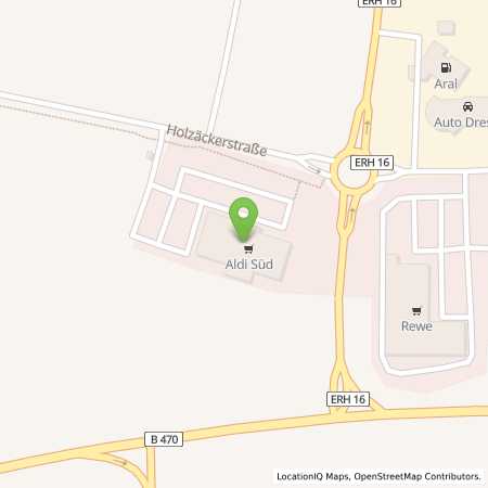 Standortübersicht der Strom (Elektro) Tankstelle: ALDI SÜD in 91325, Adelsdorf