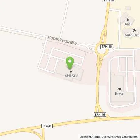 Standortübersicht der Tankstelle ALDI SÜD in 91325 Adelsdorf