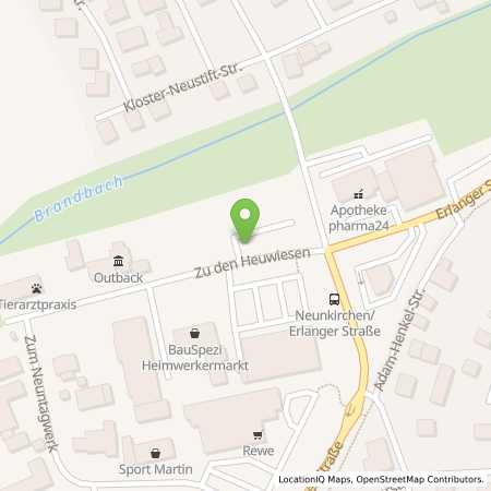 Standortübersicht der Strom (Elektro) Tankstelle: N-ERGIE Aktiengesellschaft in 91077, Neunkirchen am Brand