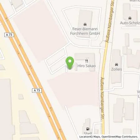 Standortübersicht der Tankstelle Stadtwerke Forchheim GmbH in 91301 Forchheim