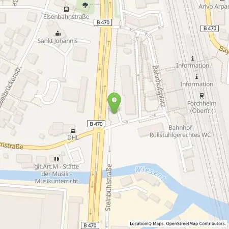 Standortübersicht der Tankstelle Stadtwerke Forchheim GmbH in 91301 Forchheim