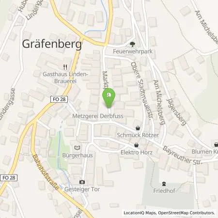 Standortübersicht der Tankstelle N-ERGIE Aktiengesellschaft in 91322 Gräfenberg