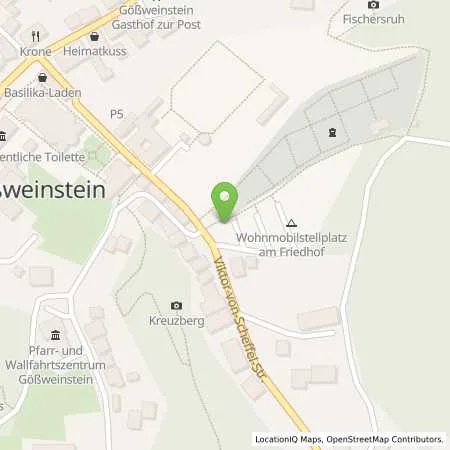 Standortübersicht der Tankstelle Stadtwerke Ebermannstadt Versorgungsbetriebe GmbH in 91327 Gößweinstein