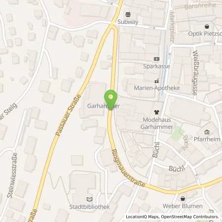 Standortübersicht der Tankstelle Johann Garhammer OHG in 94065 Waldkirchen