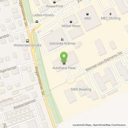 Standortübersicht der Tankstelle Autohaus Haas GmbH & Co. KG in 82140 Olching