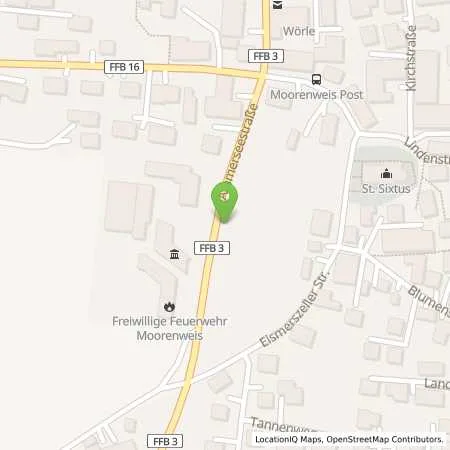 Standortübersicht der Tankstelle Stadtwerke Fürstenfeldbruck GmbH in 82272 Moorenweis