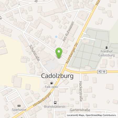 Standortübersicht der Strom (Elektro) Tankstelle: Gemeindewerke Cadolzburg in 90556, Cadolzburg