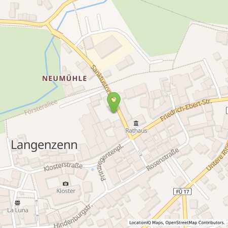 Standortübersicht der Strom (Elektro) Tankstelle: Stadtwerke Langenzenn BgA in 90579, Langenzenn