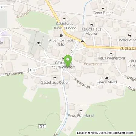 Standortübersicht der Tankstelle Ammer-Loisach Energie GmbH in 82491 Grainau