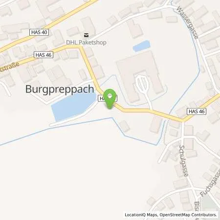 Standortübersicht der Tankstelle Markt Burgpreppach in 97496 Burgpreppach