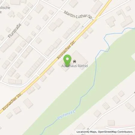 Standortübersicht der Tankstelle Autohaus Räthel GmbH in 95119 Naila