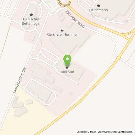 Standortübersicht der Tankstelle ALDI SÜD in 97318 Kitzingen