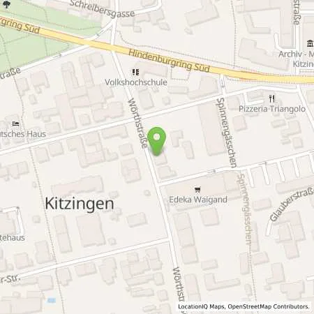 Standortübersicht der Tankstelle LKW Kitzingen GmbH in 97318 Kitzingen