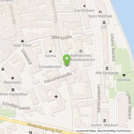 Standortübersicht der Tankstelle LKW Kitzingen GmbH in 97318 Kitzingen