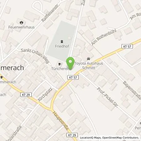 Standortübersicht der Tankstelle ÜZ Mainfranken eG in 97334 Sommerach