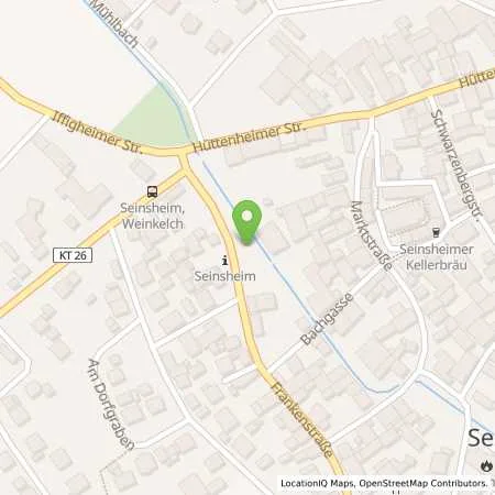 Standortübersicht der Tankstelle N-ERGIE Aktiengesellschaft in 97342 Markt Seinsheim