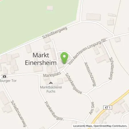 Standortübersicht der Tankstelle N-ERGIE Aktiengesellschaft in 97348 Markt Einersheim