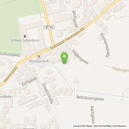 Standortübersicht der Tankstelle ÜZ Mainfranken eG in 97353 Wiesentheid