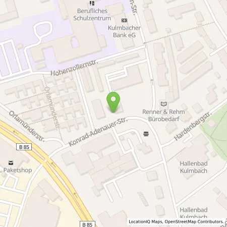 Standortübersicht der Tankstelle N-ERGIE Aktiengesellschaft in 95326 Kulmbach
