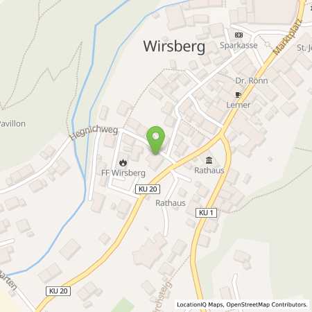 Standortübersicht der Strom (Elektro) Tankstelle: N-ERGIE Aktiengesellschaft in 95339, Wirsberg