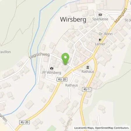 Standortübersicht der Tankstelle N-ERGIE Aktiengesellschaft in 95339 Wirsberg