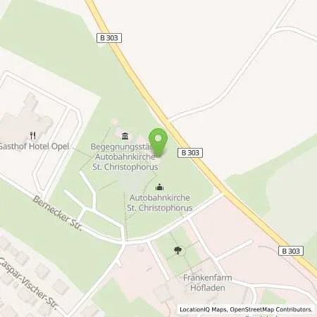 Standortübersicht der Tankstelle N-ERGIE Aktiengesellschaft in 95502 Himmelkron