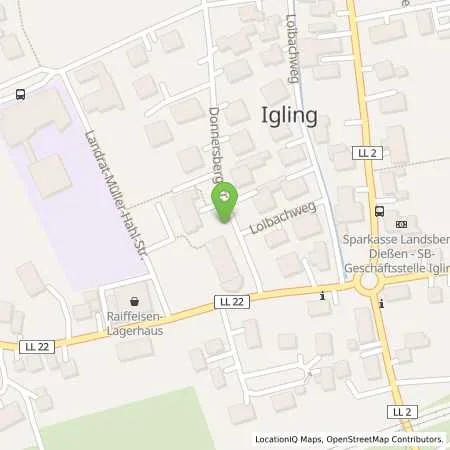 Standortübersicht der Tankstelle Lechwerke AG in 86859 Igling