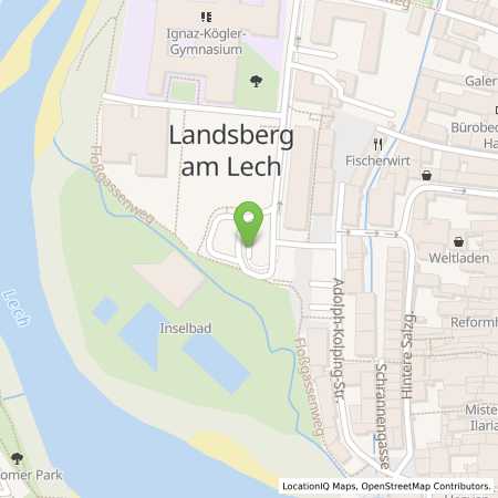 Standortübersicht der Strom (Elektro) Tankstelle: Stadtwerke Landsberg KU in 86899, Landsberg